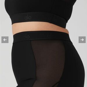 Alo Ballerina Black Leggings with Mesh